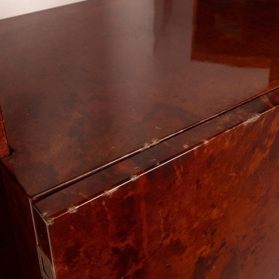 Image 1 of Perkamenten boekenkast van Aldo Tura voor Tura Milano 1960