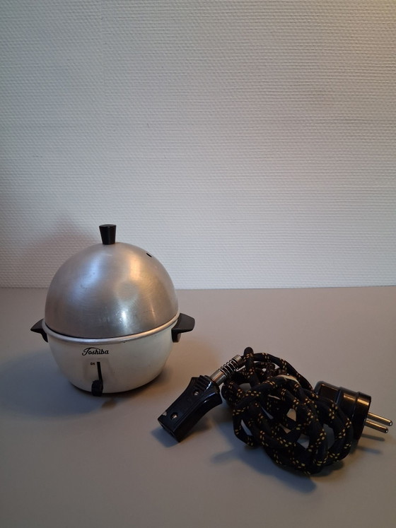 Cuociauova Toshiba design vintage, Giappone 1965, Accessori da cucina, Metallo, Crema (foto 3 di 7)