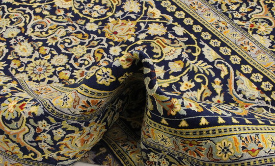 Image 1 of Original Perserteppich Keschan,Kashan Blau 330 x 234 cm Top Zustand Klassik Alt