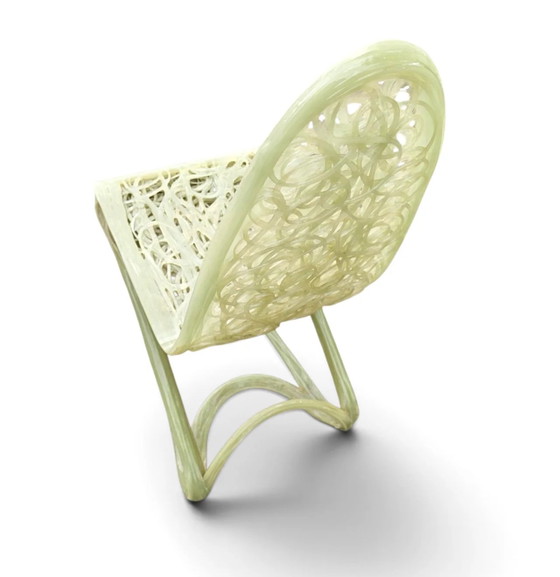 Plastic / polyester hand made chair / 1990s – Adjustable recliner chair (photo 5 of 8)