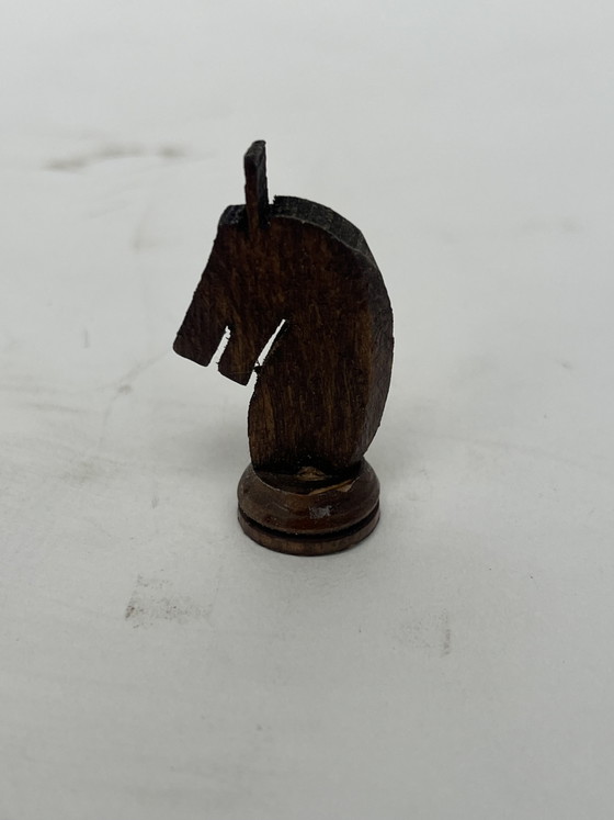 Antique Handmade Chessboard – Decoration, Wood, Brass (photo 8 of 10)