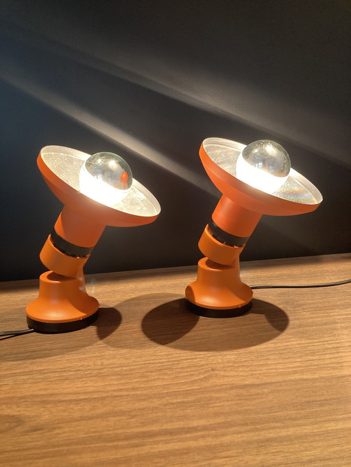 2x Philips vintage spots wall lights (orange)