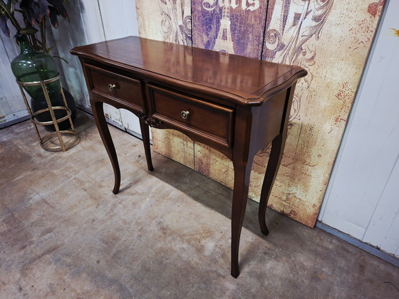 Image 1 of Mesa auxiliar clásica inglesa, consola de pared, mesa de recibidor, dimensiones 80x35cm y 76cm de alto.