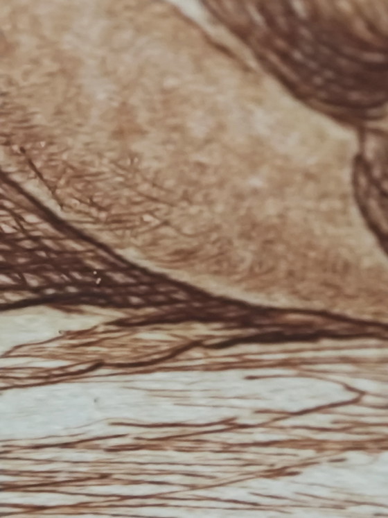 Nu allongé gravure sanguine – Lithographies et sérigraphies, Glass, Paper (photo 9 of 15)