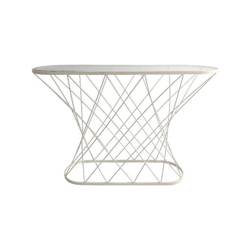 Tavolo consolle vintage bianco ritorto di Isamu Noguchi, stile USA anni &#39;80