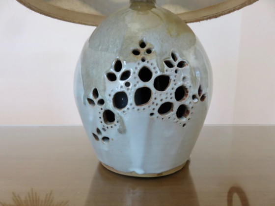 Pierced Ceramic Lamp with Double Lighting, Monogrammed and Dated, France – Table lamps (photo 5 of 22)