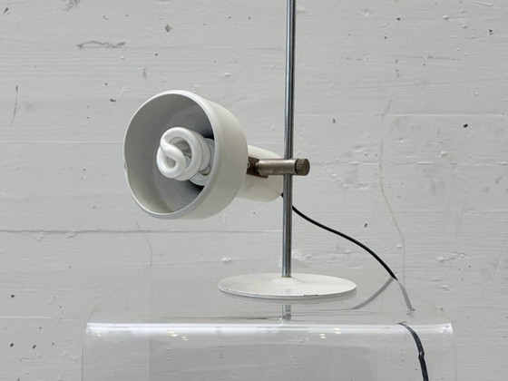 Image 1 of Designer table lamp made of metal in white, 1970s