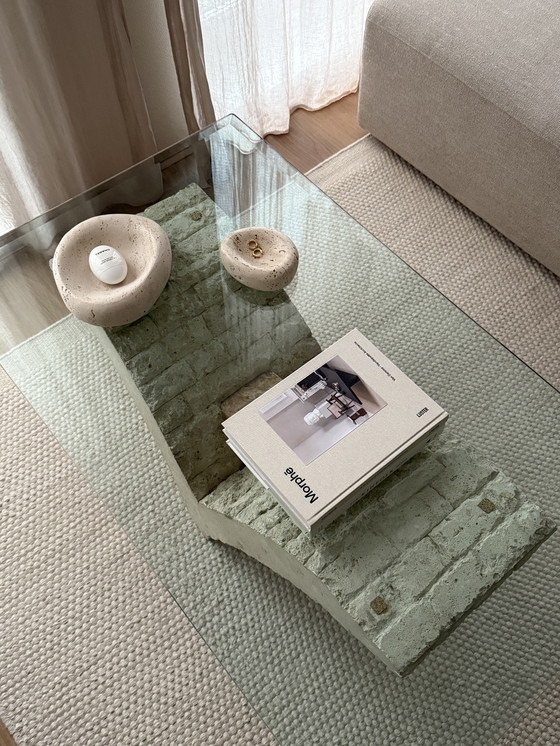 Image 1 of Vintage travertine Mactan Stone coffee table