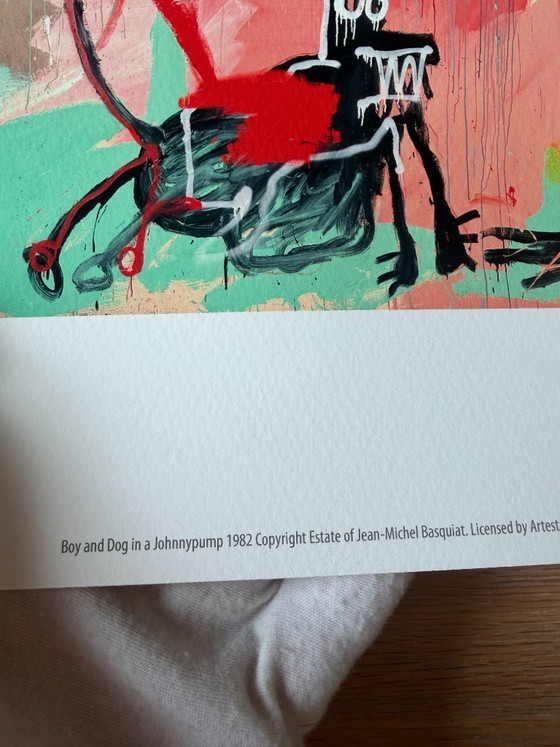 Jean Michel Basquiat (1960–1988), Junge und Hund in einer Johnnypump, 1982, Copyright Nachlass von Jean (photo 3 of 6)