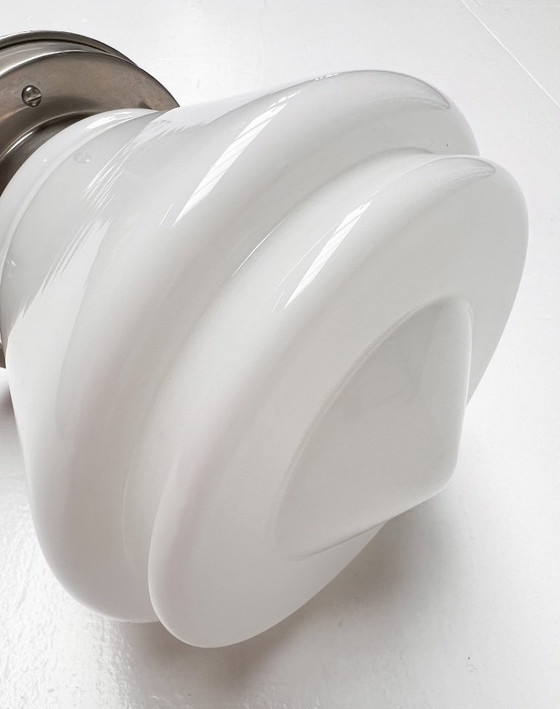 Image 1 of Plafonnier Gispen en verre opale pour GISO, années 1960