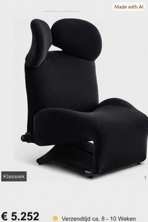 Sillón reclinable Wink de Cassina – fauteuils, Textile
