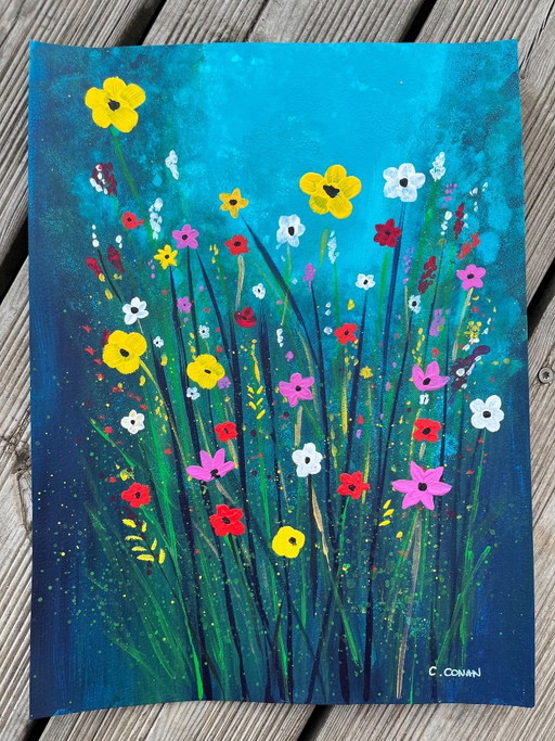 Acrylique Originale Encadrée 40x30 – schilderijen tekeningen, Paper (photo 2 of 7)