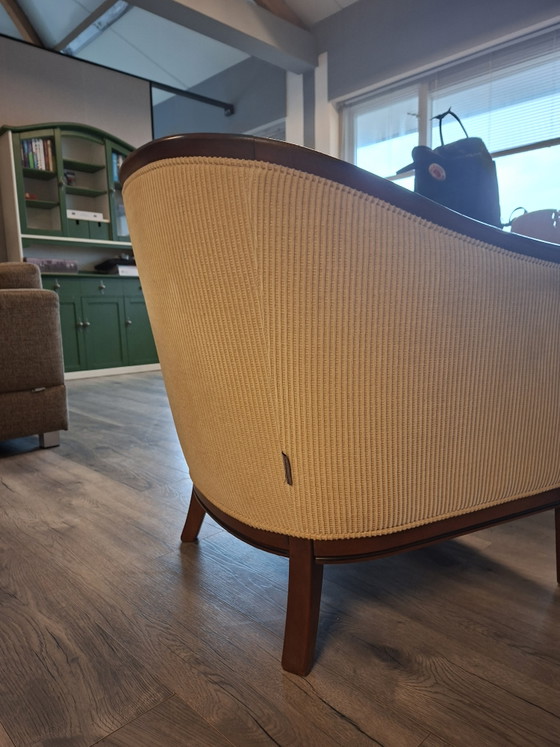 Art Deco Armchair in the Style of Süe and Mare – Textile, Wood (photo 3 of 5)