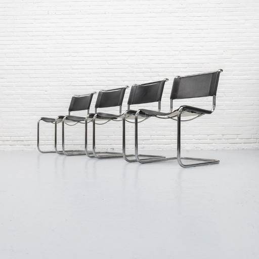Mart Stam S33 Esszimmerstühle Set Thonet 1970er