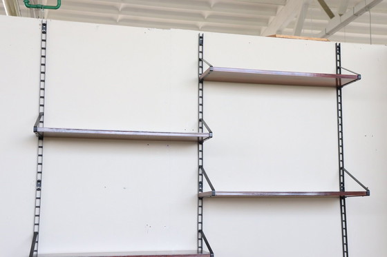 Image 1 of Bibliothèque murale avec rangement, design italien des années 1960