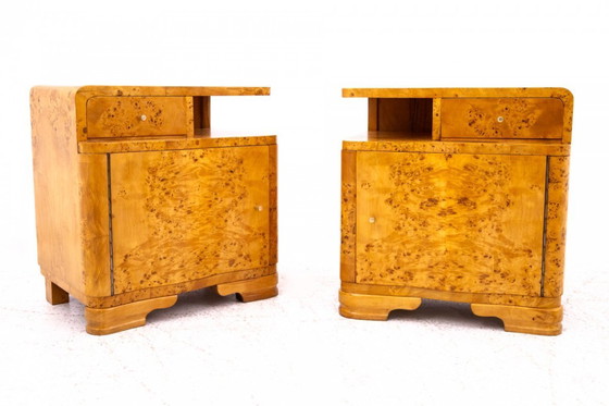 Image 1 of Pareja de mesillas de noche, Polonia, hacia 1940.