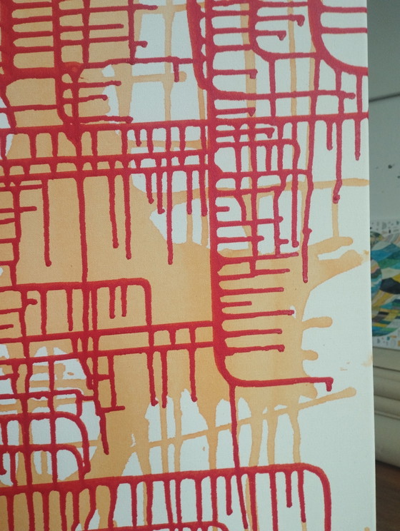 Image 1 of Natia Antadze Abstract Composition Red