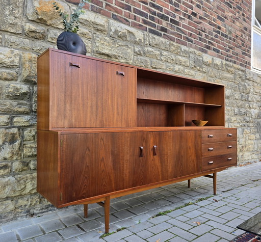 Sideboard Highboard 60s Teak Mid Century 70s Vintage Schrank Vitrine – dressoirs, Wood