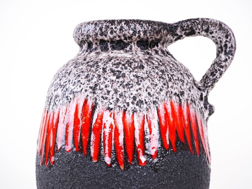 Ceramic vase Fat Lava, German design, 1960s, made in West Germany