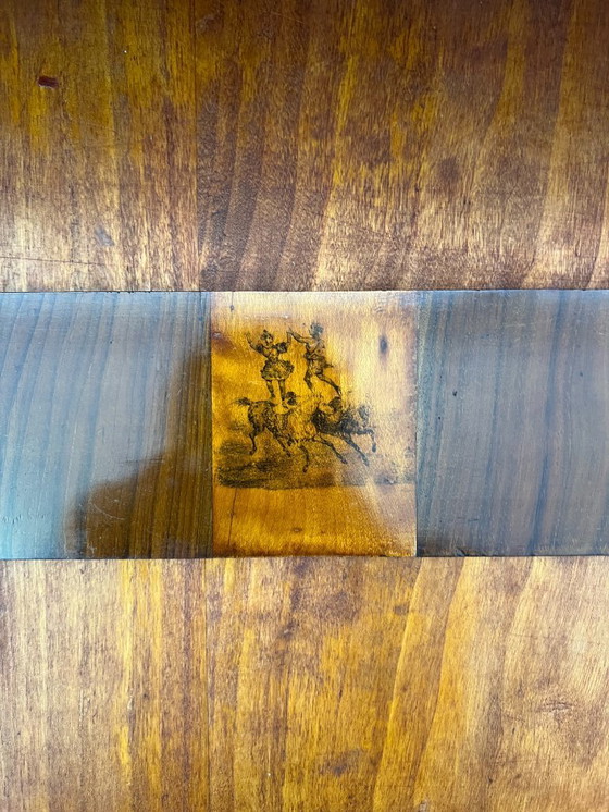 Image 1 of Cassettone - Noce - Comò con specchiera