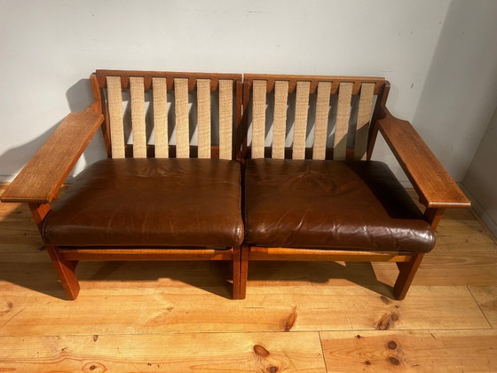 Mid-Century Two-seater in Leather Aksel Dahl – KP Møbler, 2 seaters, Wood (photo 27 of 27)