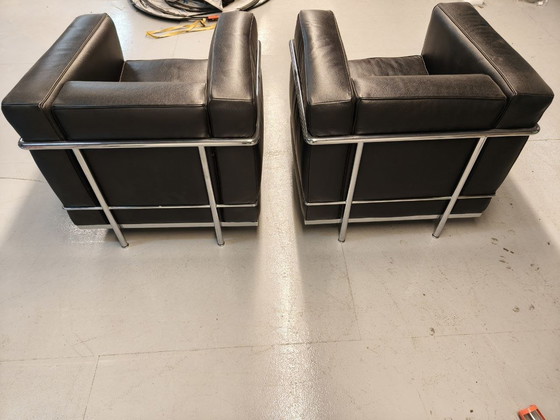 Image 1 of 6 x Cassina LC2 + 2 x LC10 Table basse