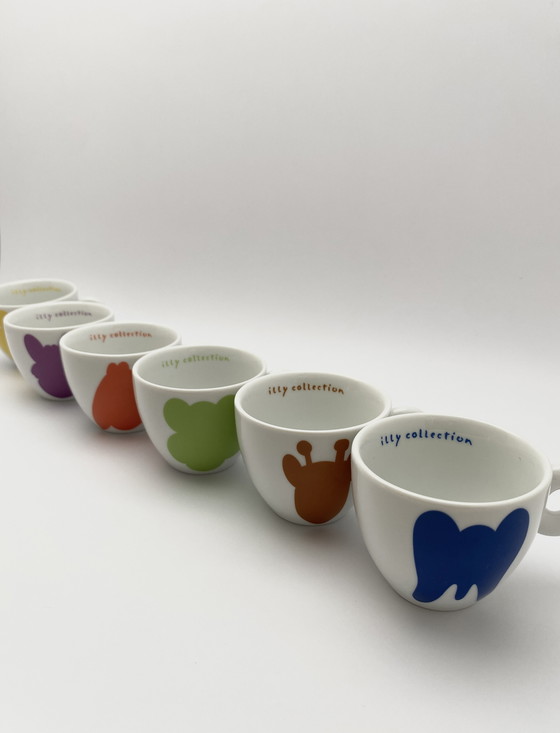 Image 1 of Jeff Koons 2001 Illy Collection Set di 6 tazzine da caffè espresso e piattini