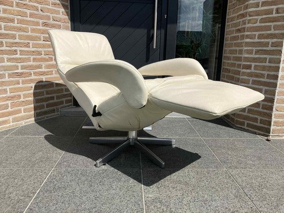 Image 1 of Jori Symphony Pelle beige (bianco crema), Medi, poltrona reclinabile monomovimento