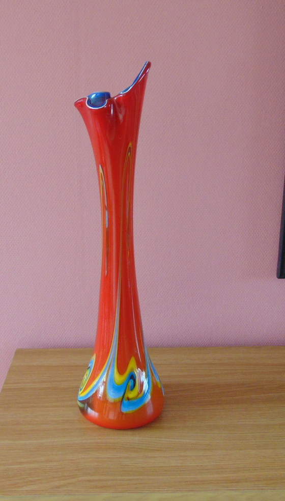 Image 1 of Jarrón de vidrio soplado a boca