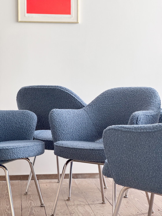 Image 1 of Executive Armchairs by Eero Saarinen for Knoll International, Germany, Set of 6