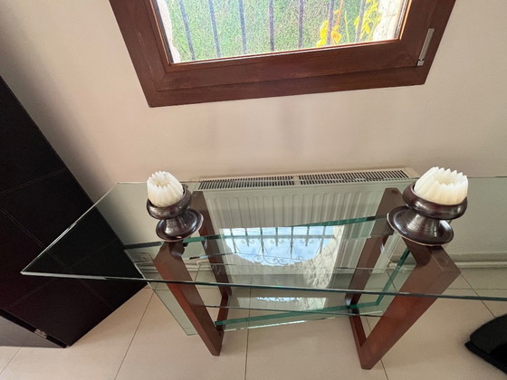 Image 1 of Roche Bobois "Vanity" Leather Bed (L. Gorgoni) + Complete Set