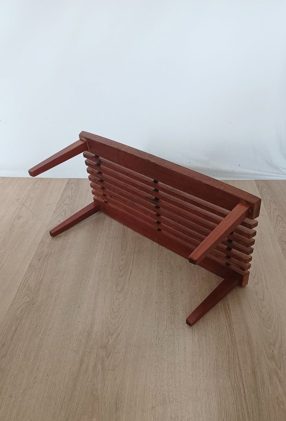 Image 1 of 1950s slatted bench or side table