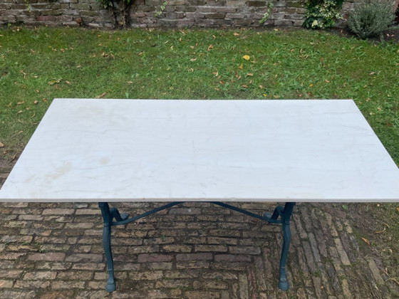 Image 1 of Garden Table Bistro Table with Marble French