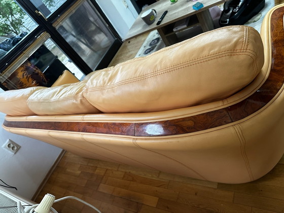 Galleria Nieri Sofa 3 + 1 – 3-5 Sitzer Sofas, Leder, Holz (photo 14 of 15)