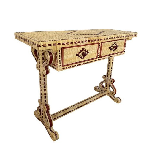 Consola Marrakech de ratán hecha a mano