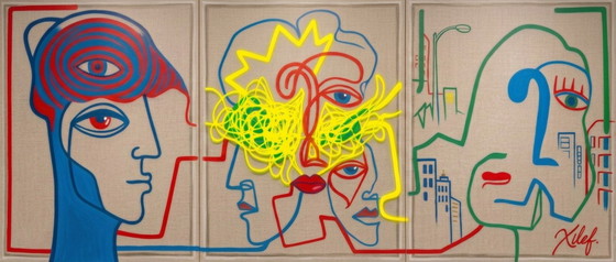 Monumental 3-part Light Sculpture (255x100 cm), Contemporary Pop Art on High-End Acrylic Glass, Art Prints (photo 6 of 6)