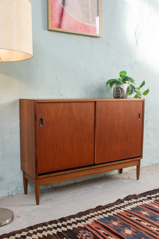 Vintage teak chest of drawers sideboard mid century 60s Danish