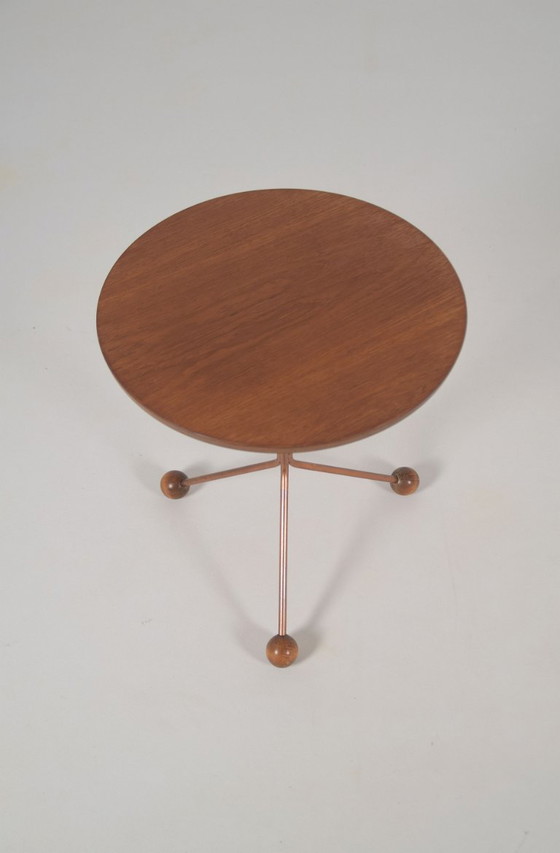 Zweedse Bijzettafel Model 99 Door Albert Larsson Voor Alberts Tibro, Jaren '50 – Wood, Copper (photo 2 of 6)