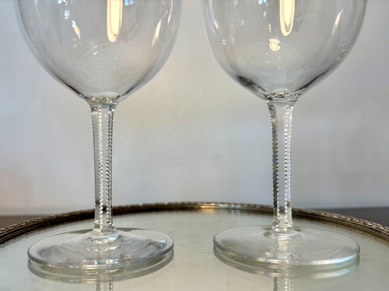 Image 1 of 2 verres à eau Baccarat mousseline cristal modèle 7775 Uni 