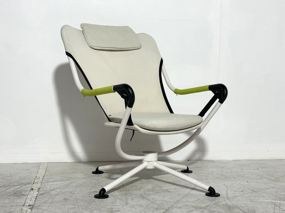 Poltrona Vitra Waver - Konstantin Grcic - nero/arancione - poltrona girevole - fuori produzione – Poltrone (photo 7 of 7)