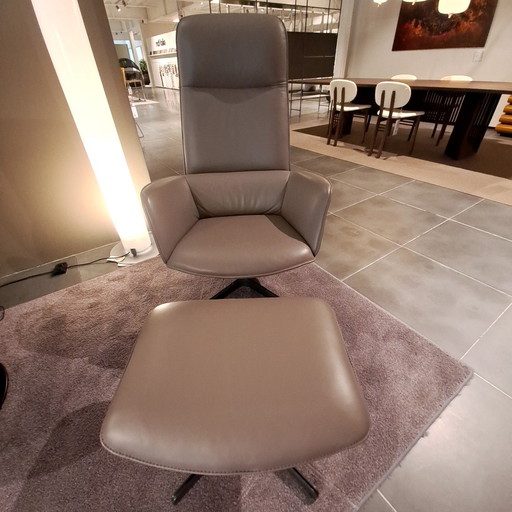 Poltrona reclinabile FSM Rex con pouf