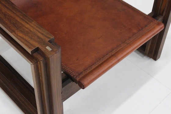 Image 1 of Vintage sculpturale leren fauteuil van Anacleto Spazzapan, Italië jaren 70