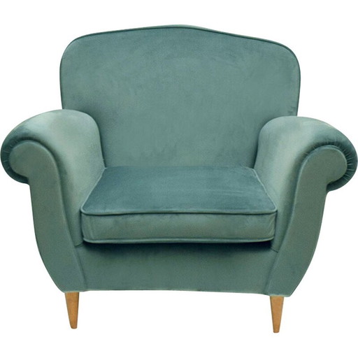 Poltrona vintage in velluto di Ico Parisi, 1950