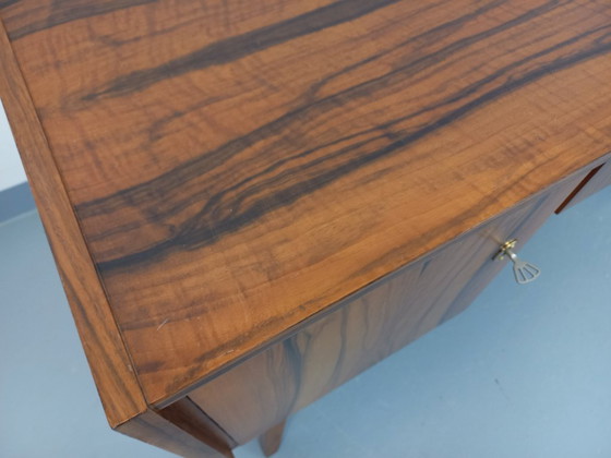 Image 1 of Double-sided executive desk in vintage Scandinavian style rosewood from the 1960s