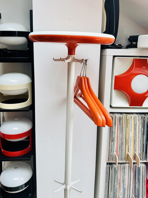 Space Age Coat Rack with Tulip Base Jacket Hanger Mid Century Pop Art 1960s Retro Vintage