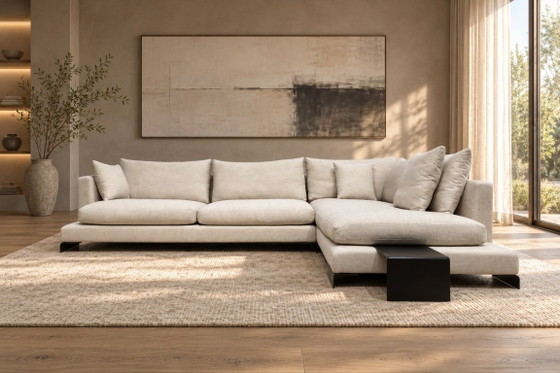 NOUVEAU Canapé d'angle Flexform Long Island Ecru + GARANTIE, Canapés d'angle, Autre, Beige, Modern (photo 2 sur 15)