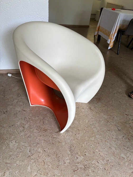 Image 1 of Ron Arad Morpho Sessel – Original – Weiß/Orange – Designklassiker