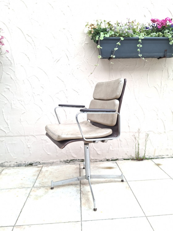 Image 1 of Vintage chrome office chair