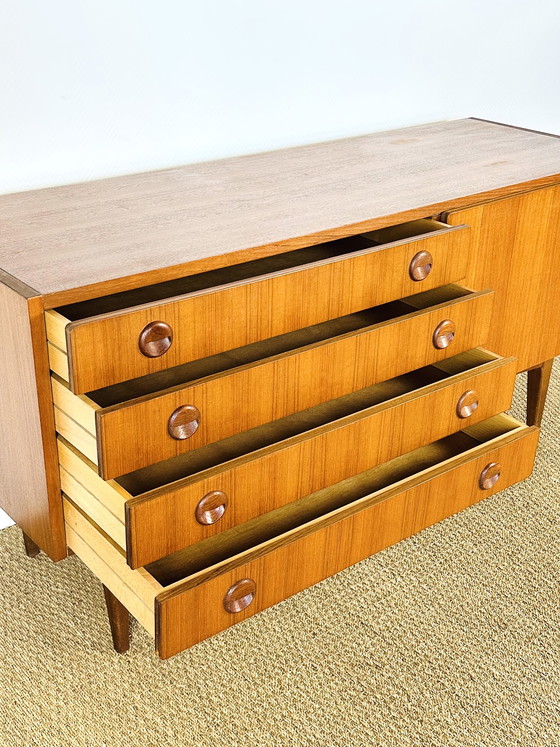 Image 1 of Minimalist Scandinavian teak sideboard, 1960s