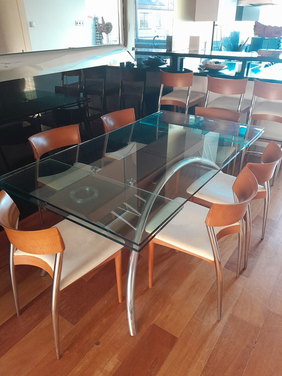 Image 1 of 6×Roche bobois eetkamerstoelen